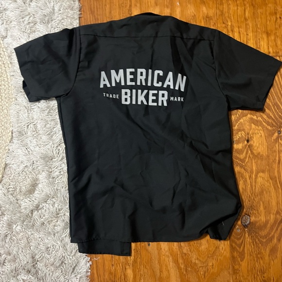 NEW American Biker Black Button Down Shirt - Picture 2 of 4
